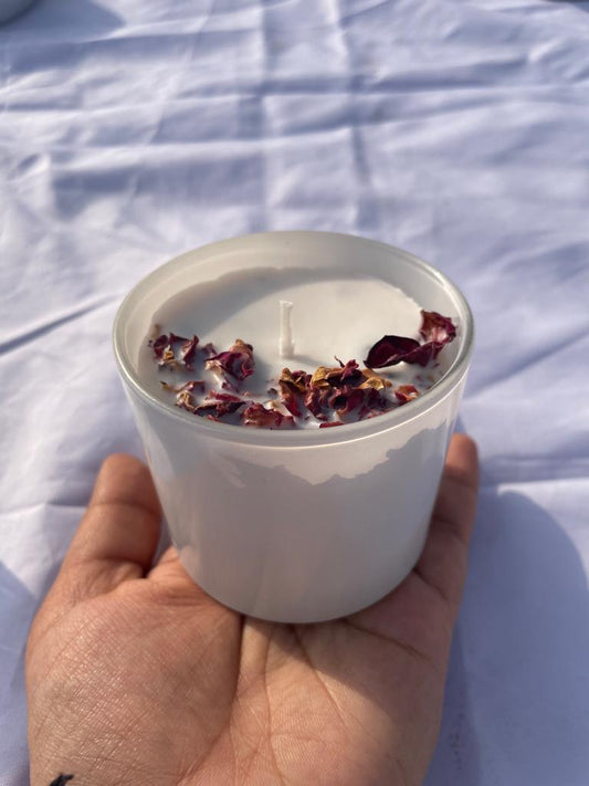 Glossy jar candle – White