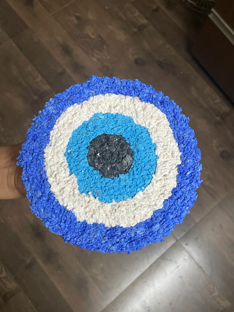 HAND MADE EVIL EYE HANG ON WALL PIECE