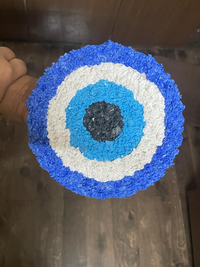 HAND MADE EVIL EYE HANG ON WALL PIECE