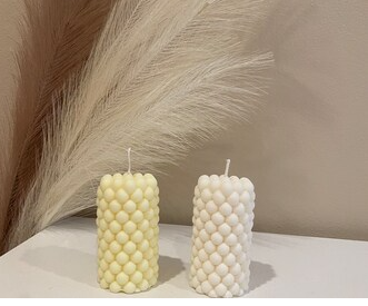 Bubble pillar candle